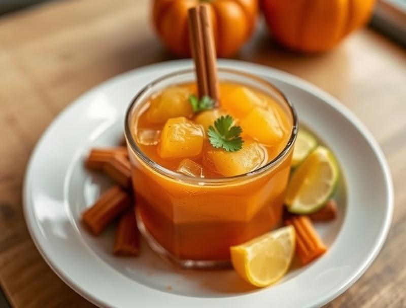Sweet Pumpkin Spicy Fresh Margarita Cocktail