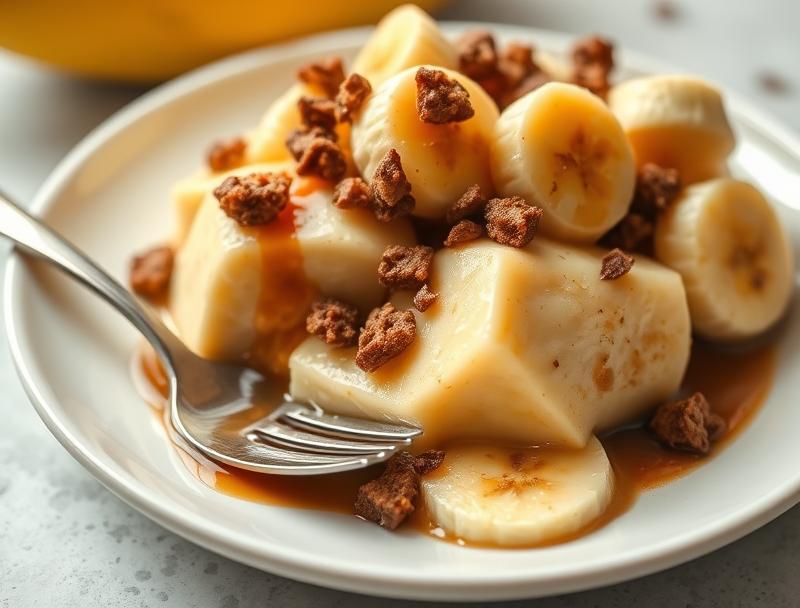 Creamy Banana Sweet Protein Rich Dessert