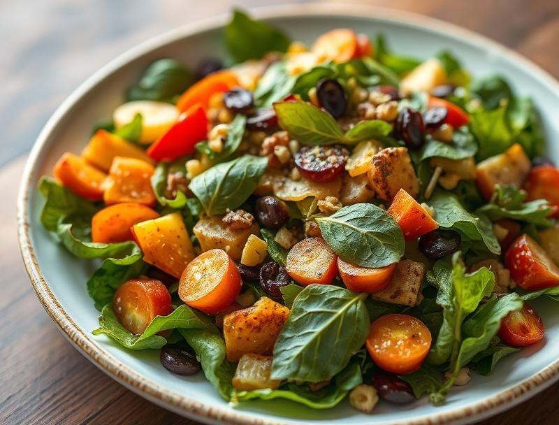 Fresh Autumn Sweet Crunchy Healthy Salad