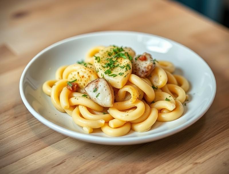 Creamy Soft Gnocchi Rich Carbonara Sauce