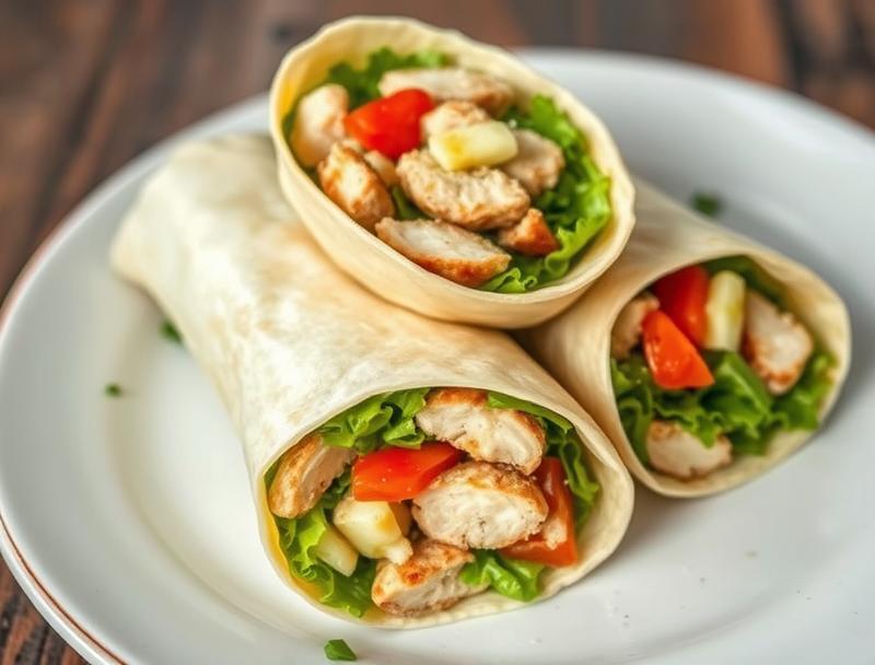 Crispy Chicken Soft Cheesy Quick Wraps