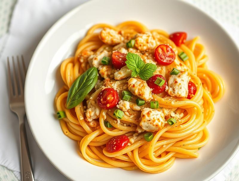 Quick Chicken Savory Monterey Cheesy Pasta
