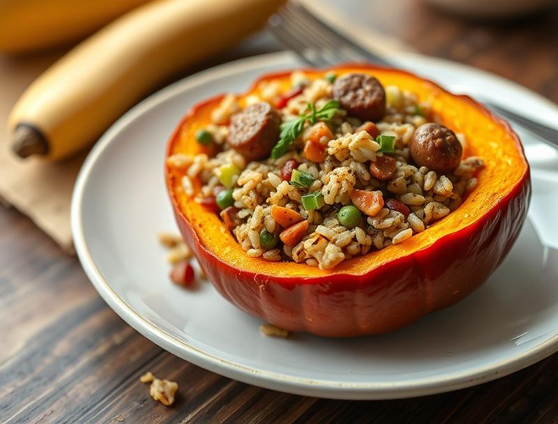 Savory Pumpkin Wild Hearty Sausage Dish