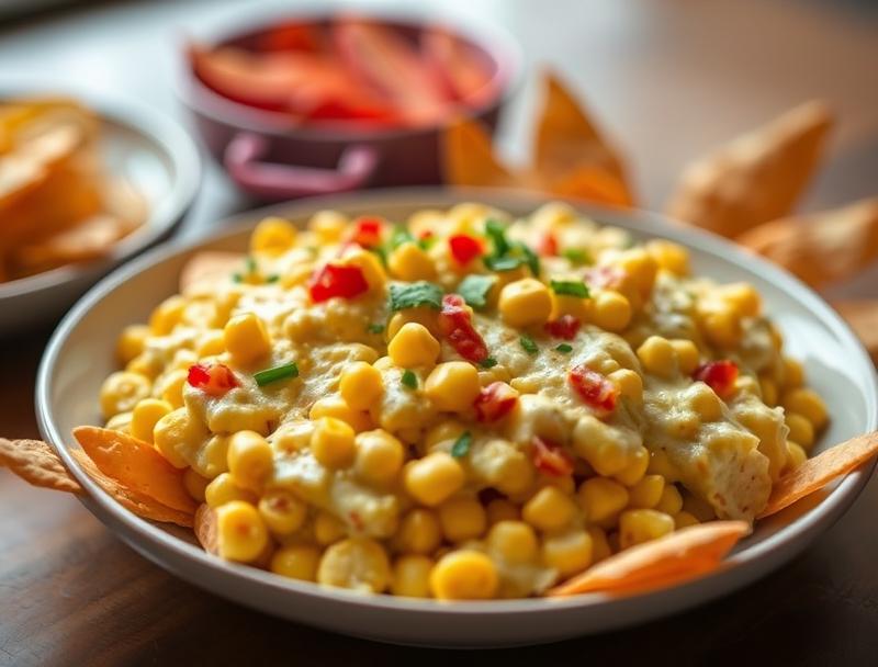 Creamy Corn Quick Savory Cheesy Dip