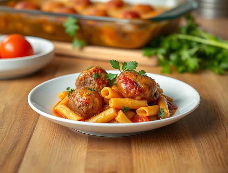 Savory Quick Meatball Rich Cheesy Baked