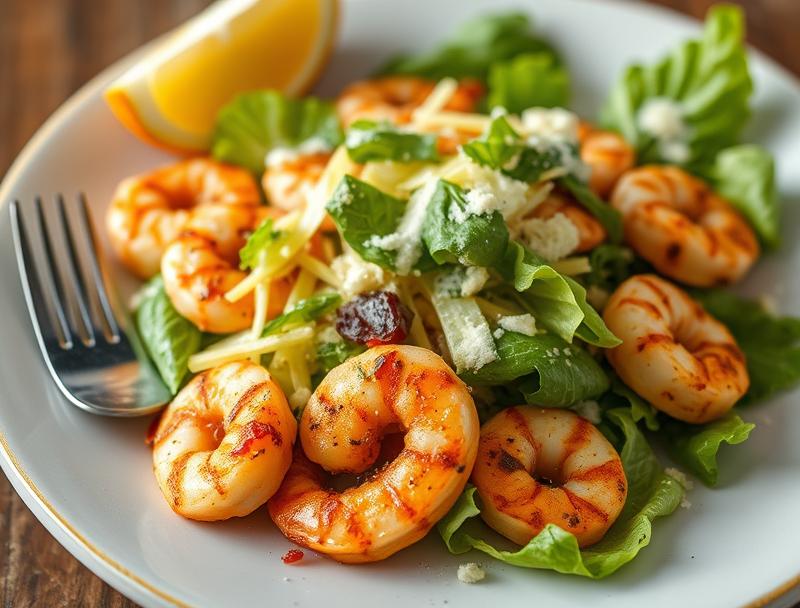 Spicy Blackened Hot Savory Shrimp Salad
