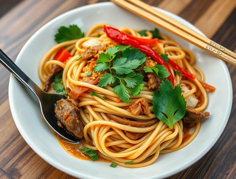 Spicy Thai Quick Savory Drunken Noodles