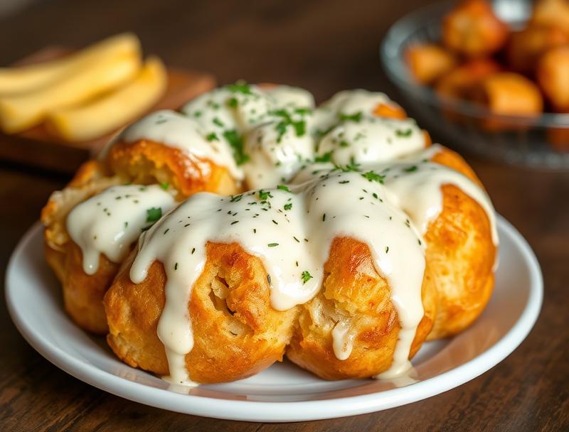 Creamy Chicken Rich Cheesy Monkey Bread