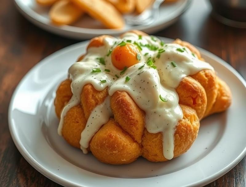 Creamy Chicken Rich Monkey Cheesy Bread
