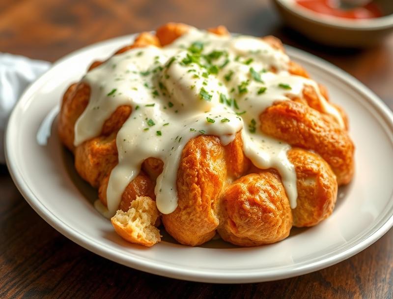 Creamy Rich Chicken Savory Cheesy Bread