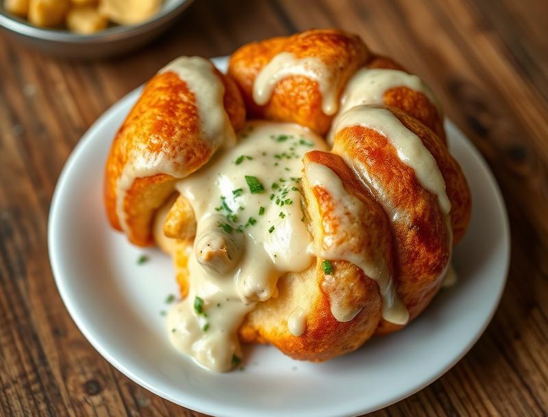 Creamy Chicken Rich Alfredo Cheesy Bread