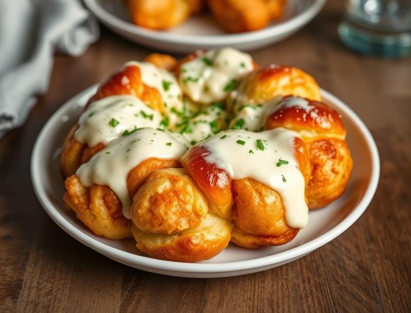 Creamy Chicken Rich Monkey Cheesy Bread