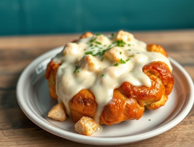 Creamy Chicken Rich Alfredo Cheesy Bread