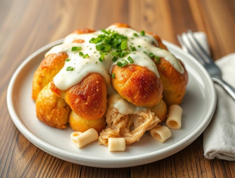 Creamy Chicken Soft Cheesy Monkey Bread