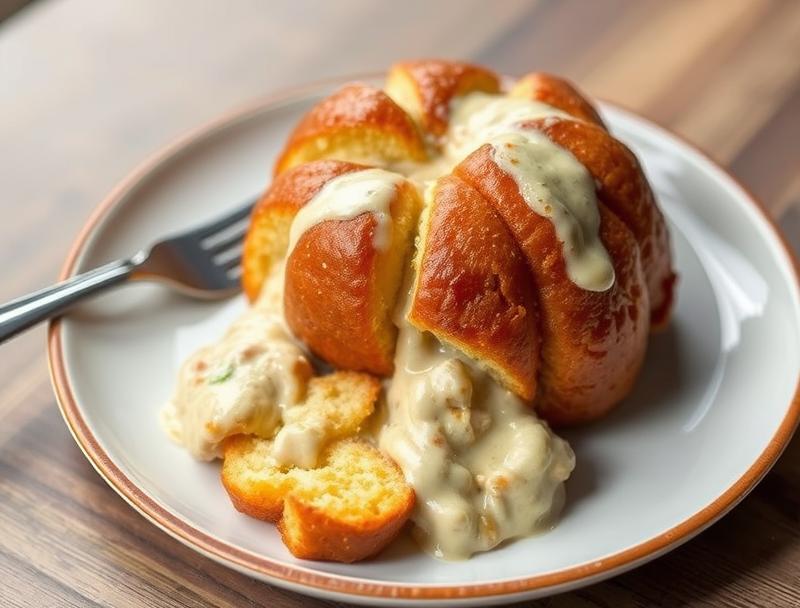 Creamy Chicken Soft Cheesy Monkey Bread