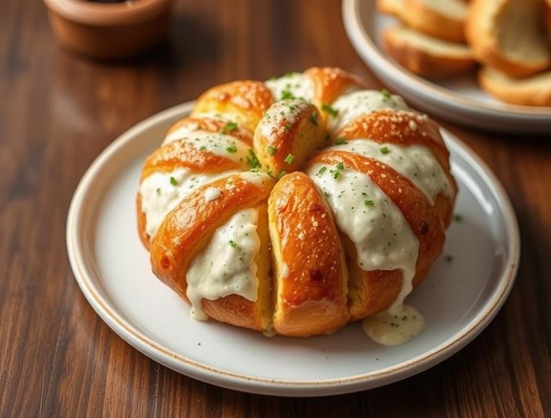 Creamy Chicken Rich Monkey Cheesy Bread