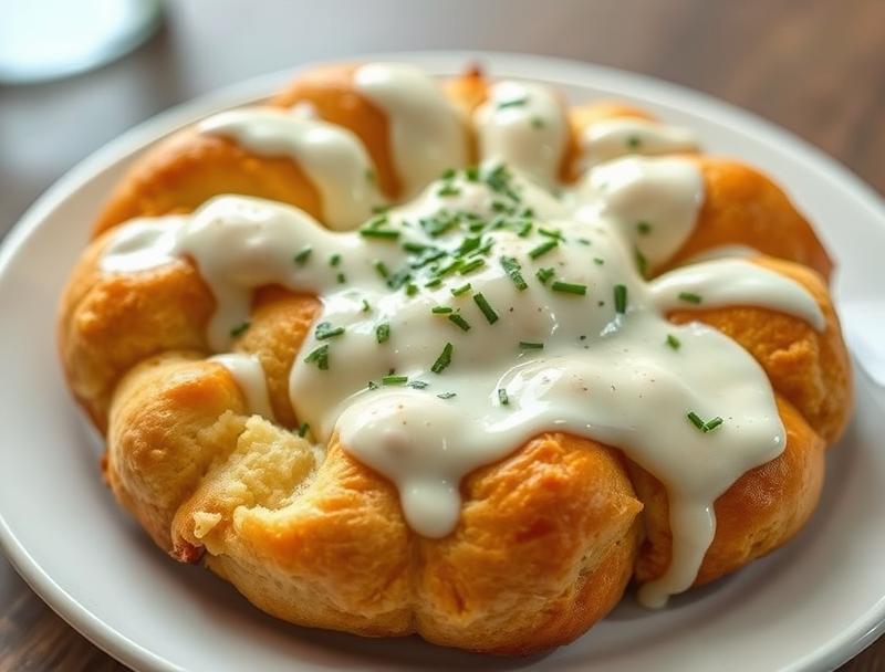 Creamy Chicken Rich Alfredo Cheesy Bread