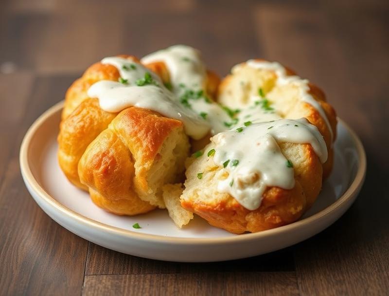 Creamy Quick Chicken Cheesy Monkey Bread