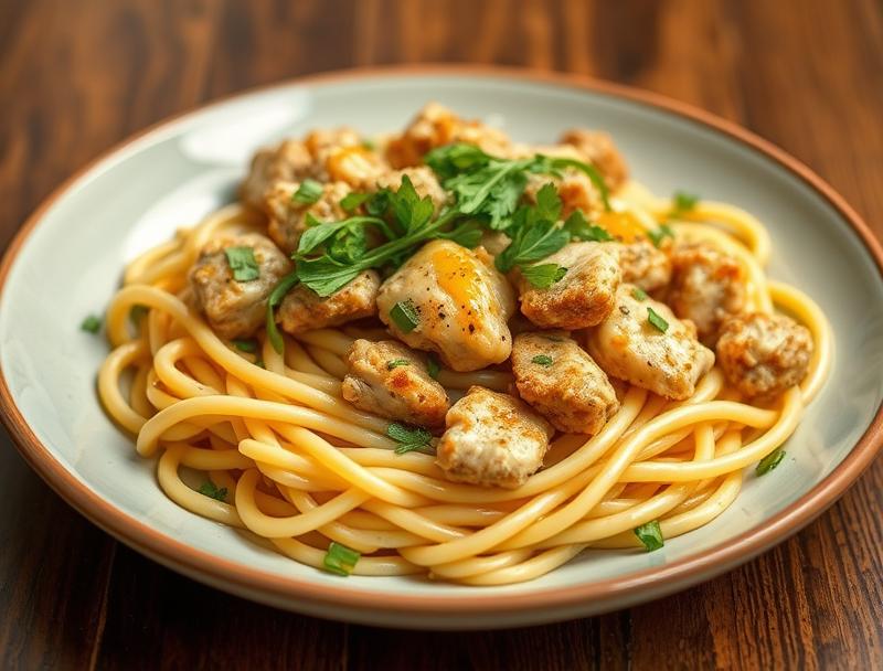 Creamy Chicken Soft Buttered Savory Noodles