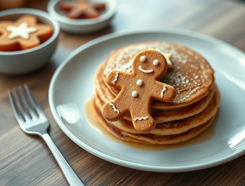 Sweet Gingerbread Fluffy Soft Men Pancakes