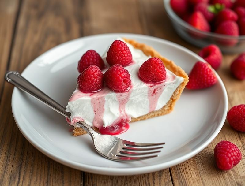 Sweet Raspberry Creamy No Bake Pie