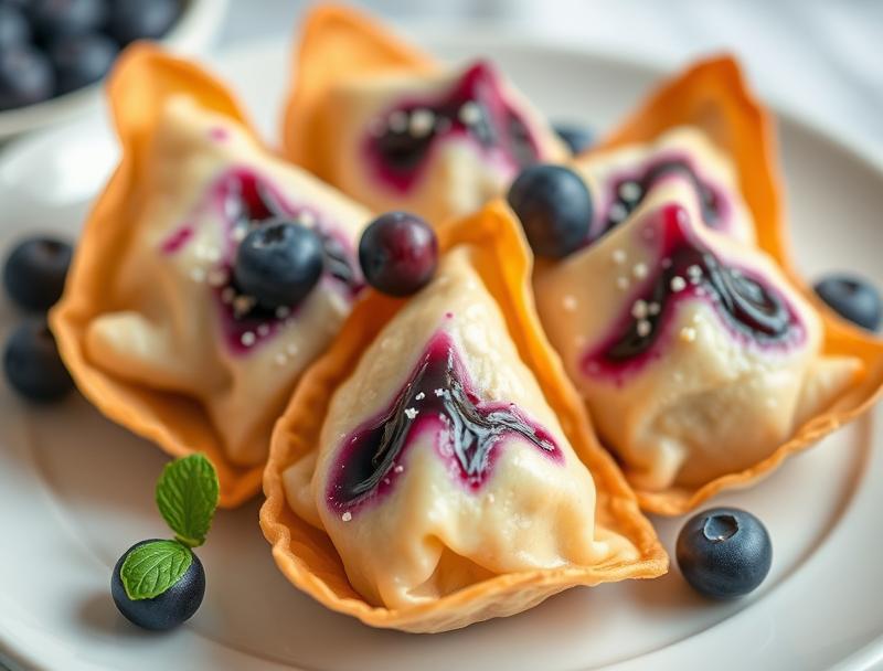Crispy Sweet Blueberry Cheesy Mini Bites
