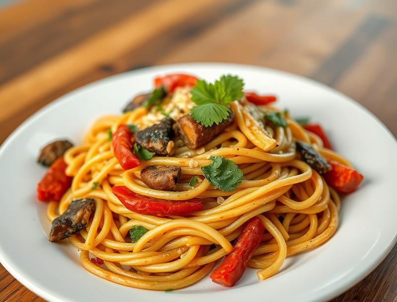 Savory Italian Rich Spicy Drunken Noodles