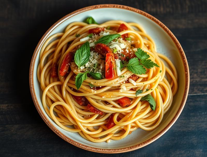 Savory Italian Spicy Drunken Rich Noodles