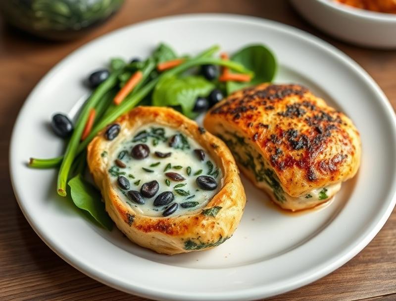 Savory Spinach Rich Cheesy Baked Chicken
