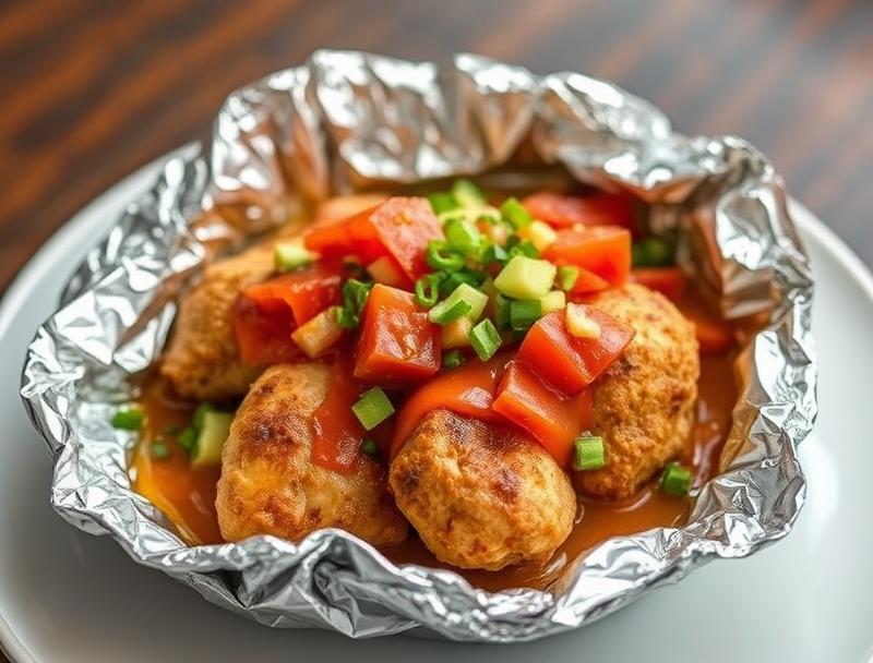 Spicy Chicken Quick Savory Foil Packets