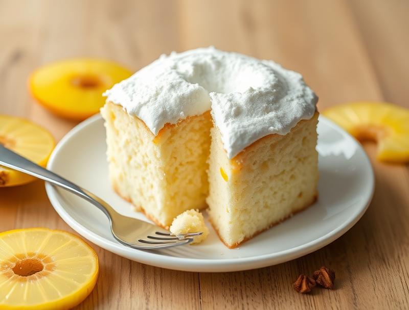 Sweet Pineapple Light Fluffy Angel Cake