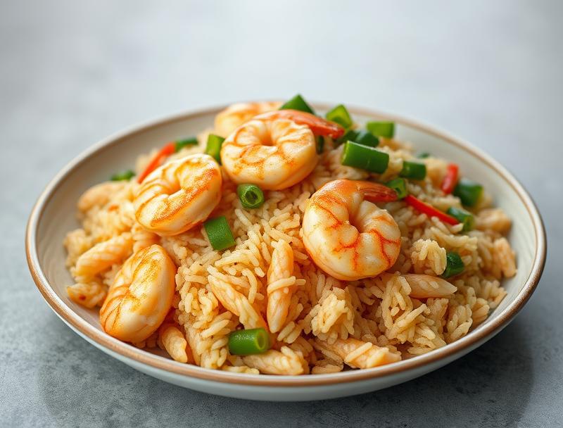 Quick Shrimp Savory Spicy Fried Rice