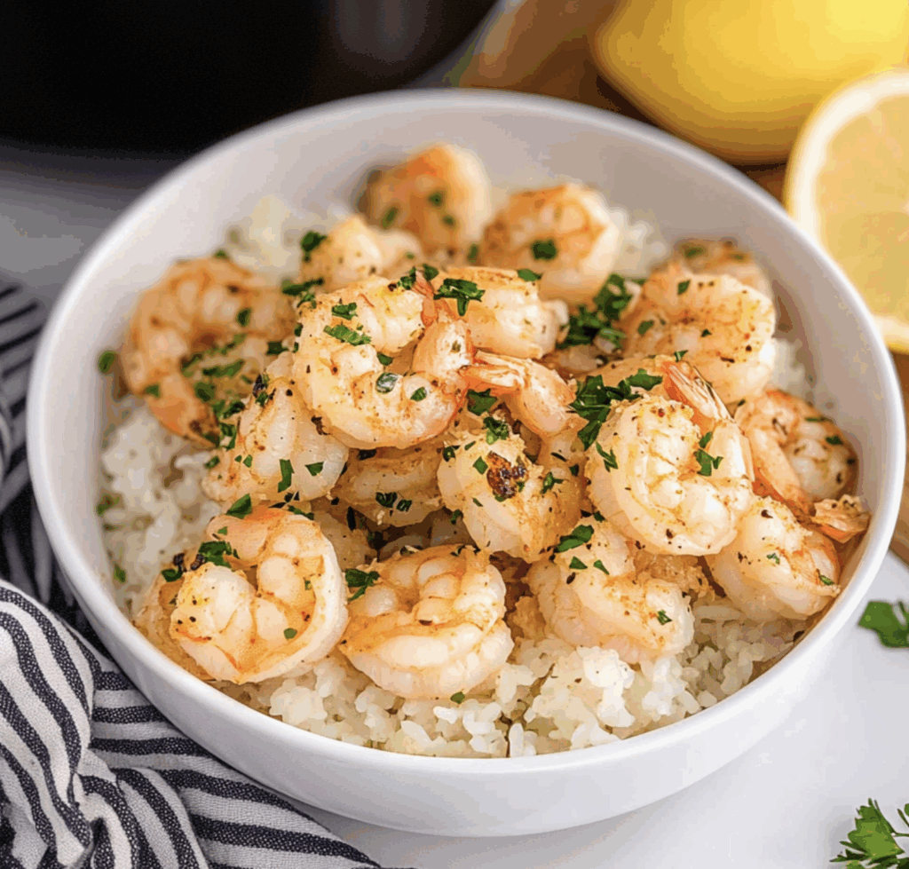 Air Fryer Hawaiian Garlic Shrimp