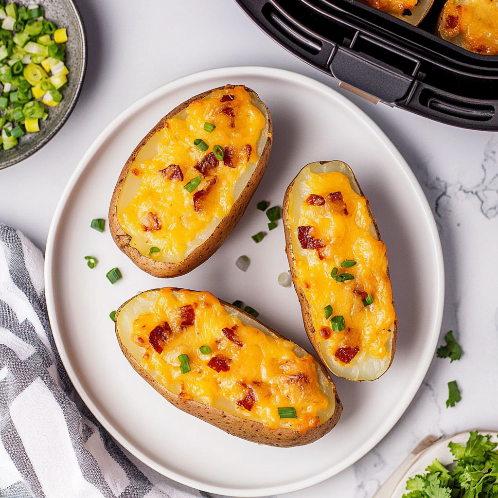 Air Fryer Twice Baked Potatoes