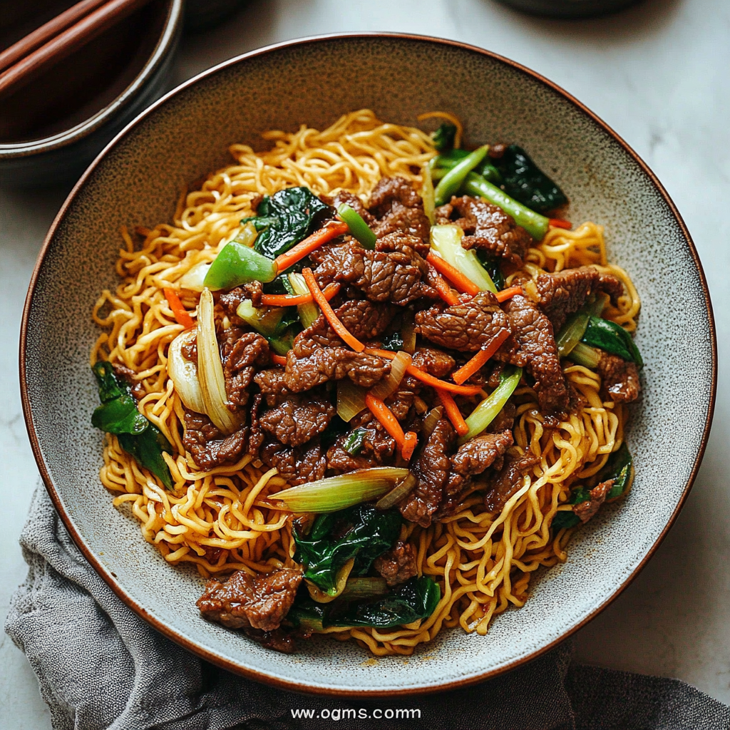 Beef Pan-Fried Noodles