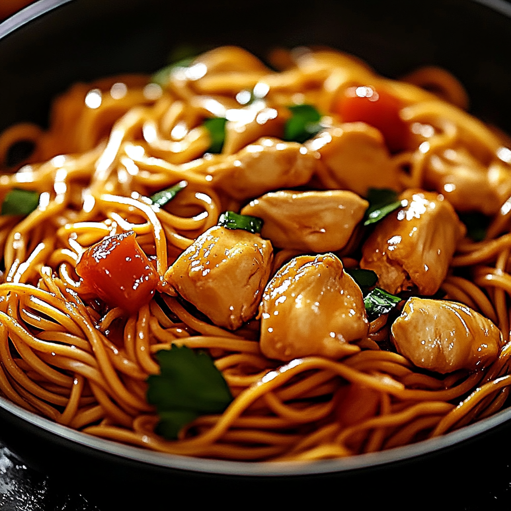 Chicken Spaghetti Lo Mein