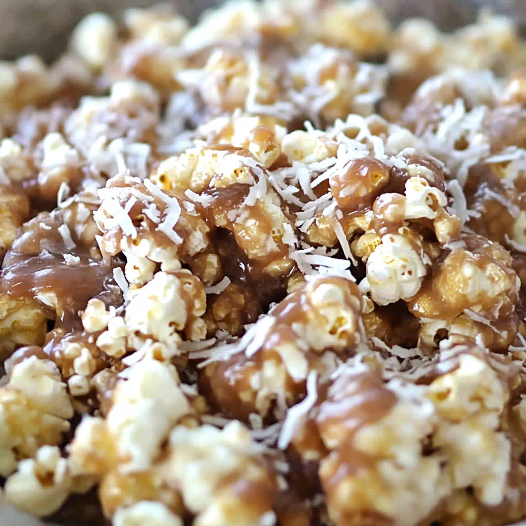 Coconut Caramel Popcorn
