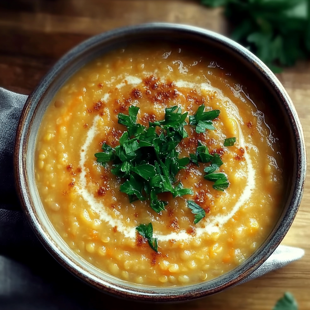 Creamy Carrot Lentil Soup