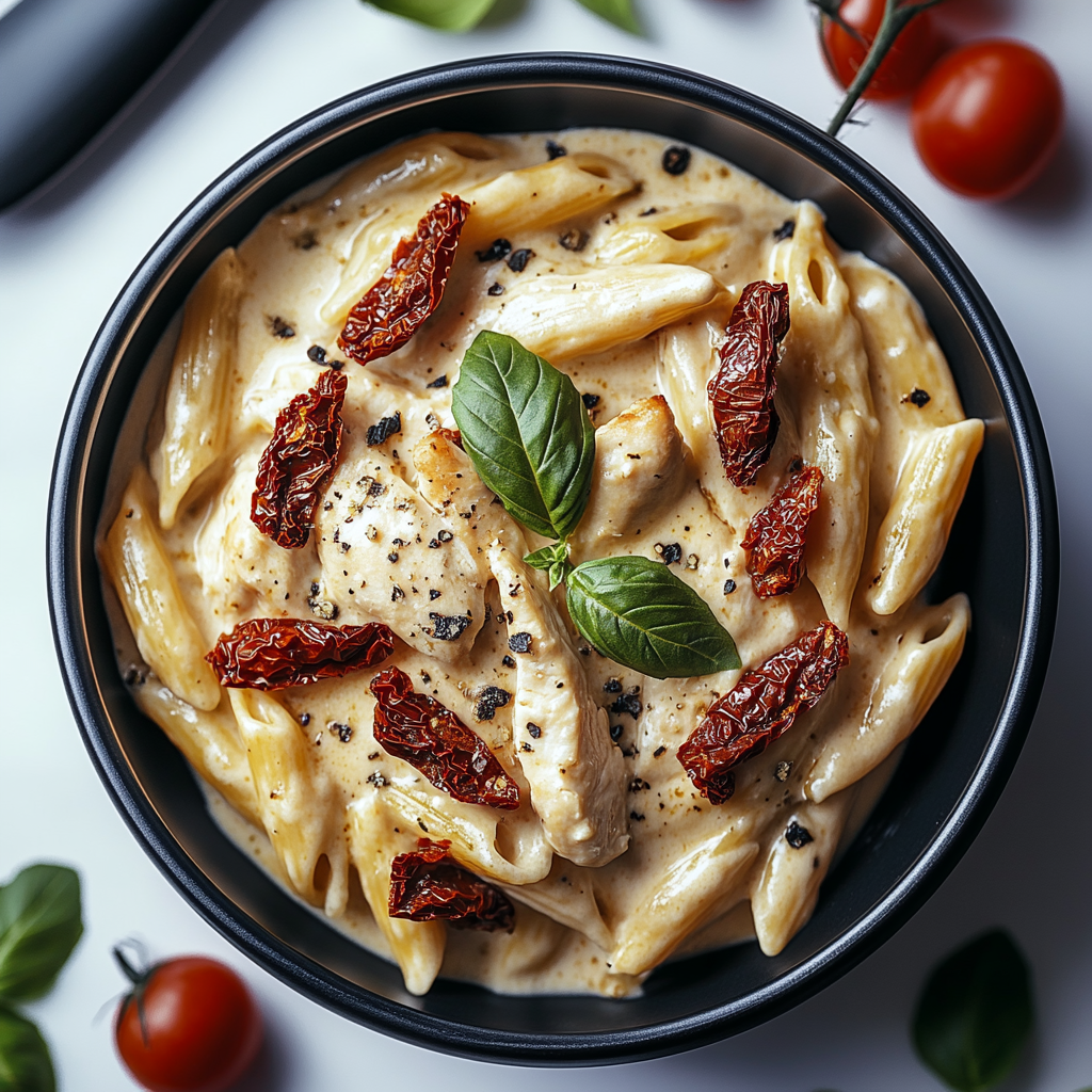 Creamy Chicken Pasta with Sun-dried Tomatoes
