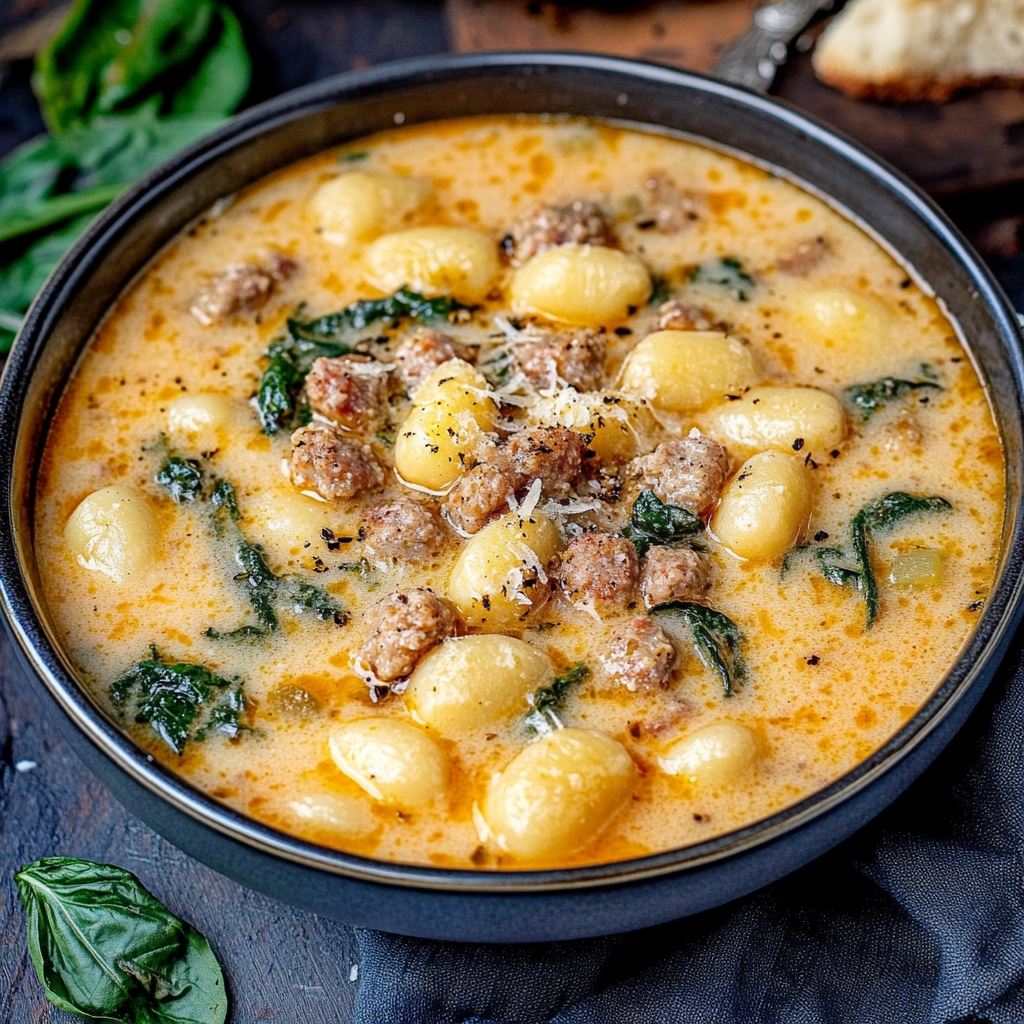 Creamy Italian Sausage Gnocchi Soup