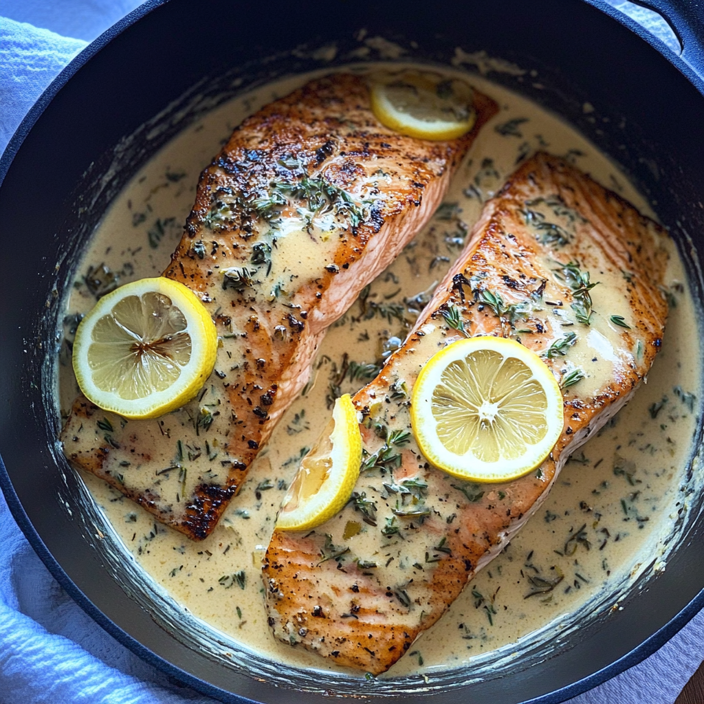 Creamy Lemon & Herb Salmon