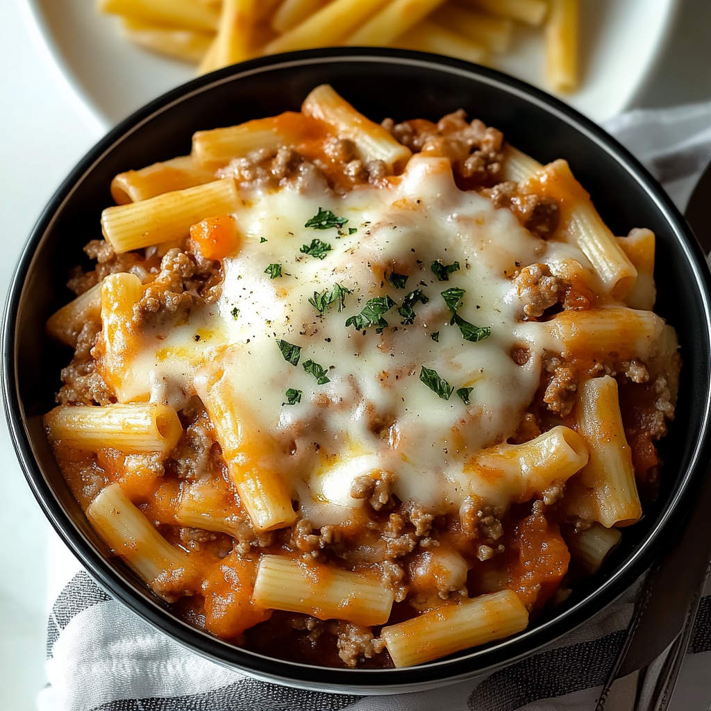 Creamy Rotel Pasta with Ground Beef