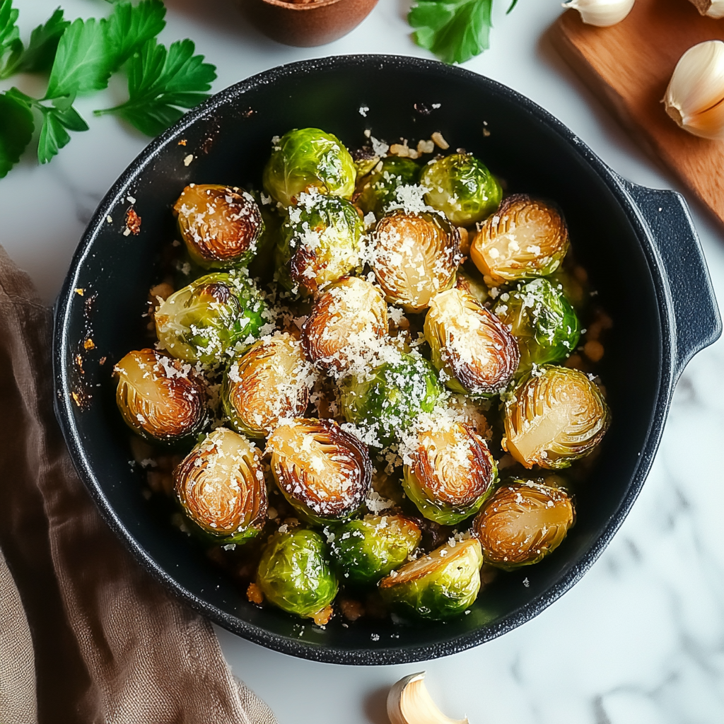 Crispy Parmesan-Crusted Roasted Brussels Sprouts