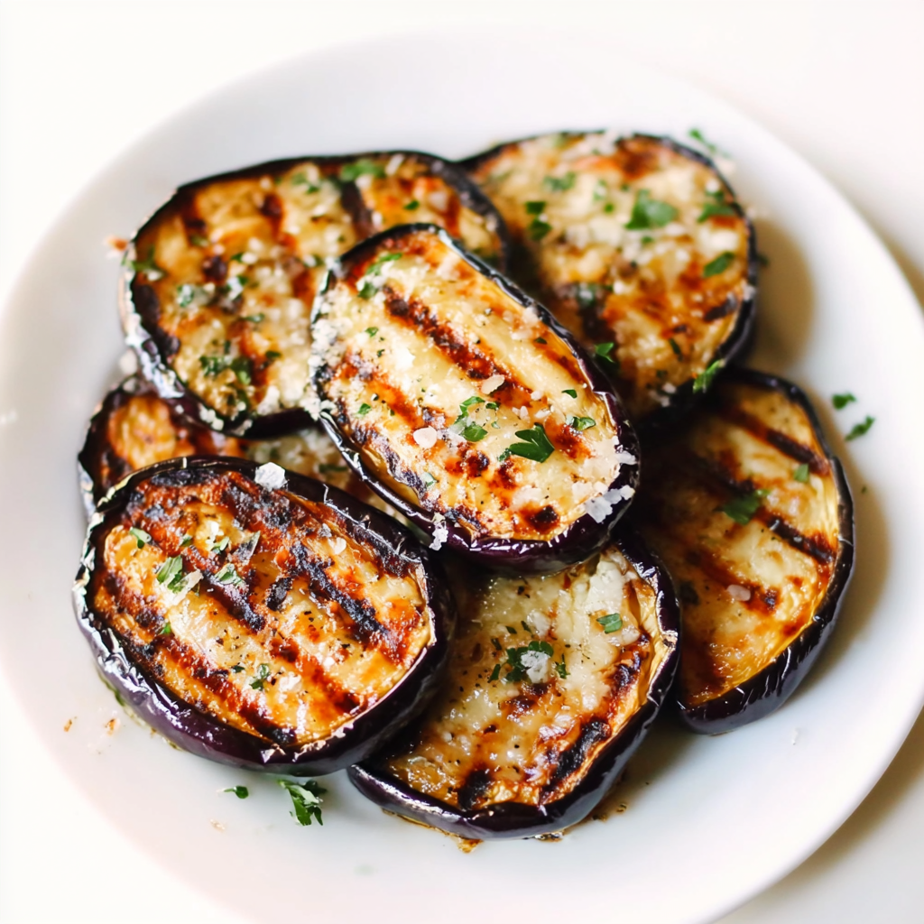 Garlic Parmesan Grilled Eggplant