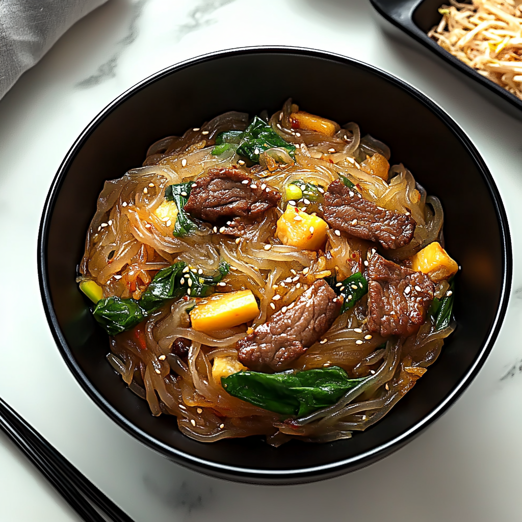Korean Japchae Noodles