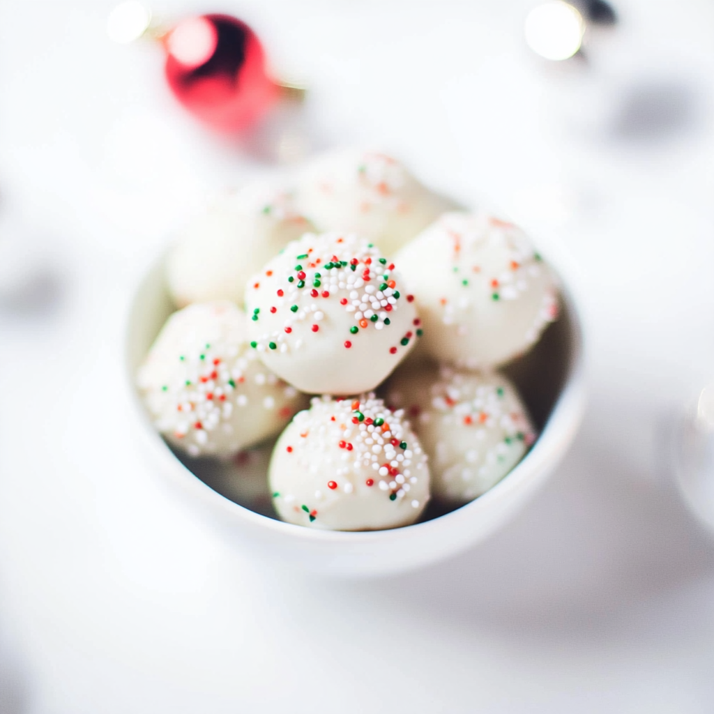 No Bake Christmas Almond Balls