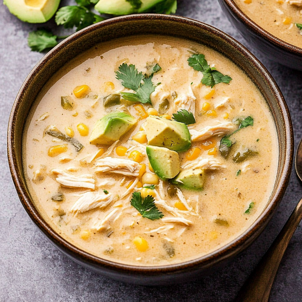 Green Chile Chicken Enchilada Soup