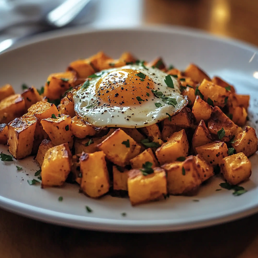 Sweet Potato Hash with Eggs