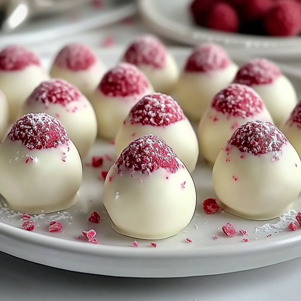 White Chocolate Raspberry Truffles